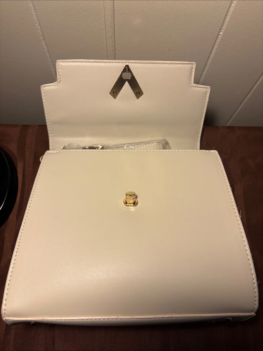 NWT Valentino Orlando Cream Satchel Crossbody & Removable Wallet Set